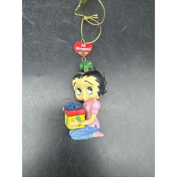 The Danbury Mint Betty Boop Glitter Christmas Ornament Set Of 3 NEW - Picture 11 of 11